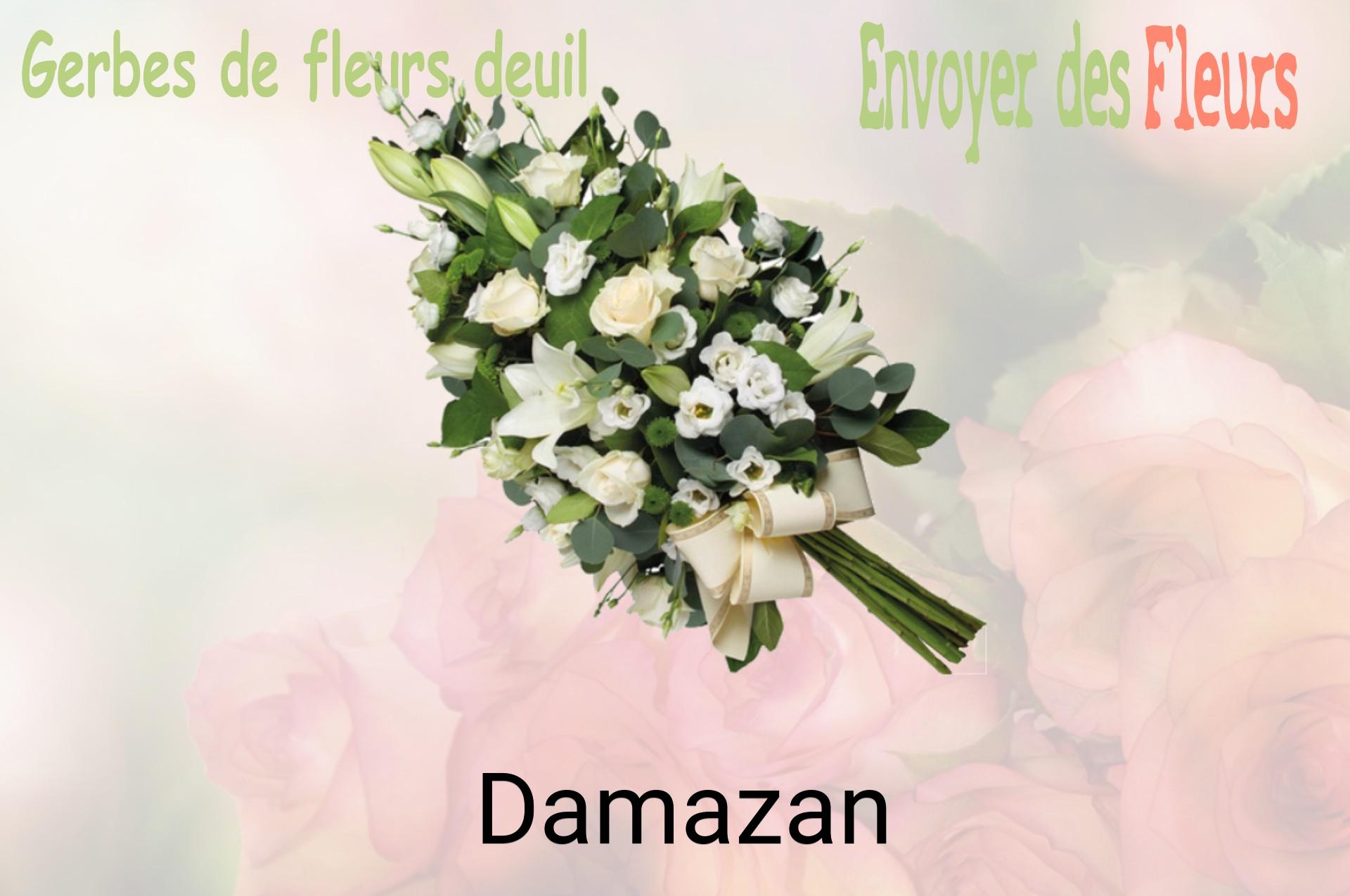Gerbe de fleurs de deuil livrée à Damazan